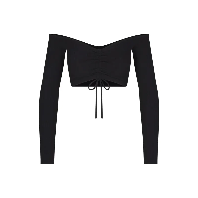 Skims Crop Tops Women's ONYX Black-0