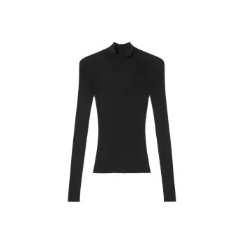 VERSACE Seamless Knit Turtleneck Jumper 'Black'