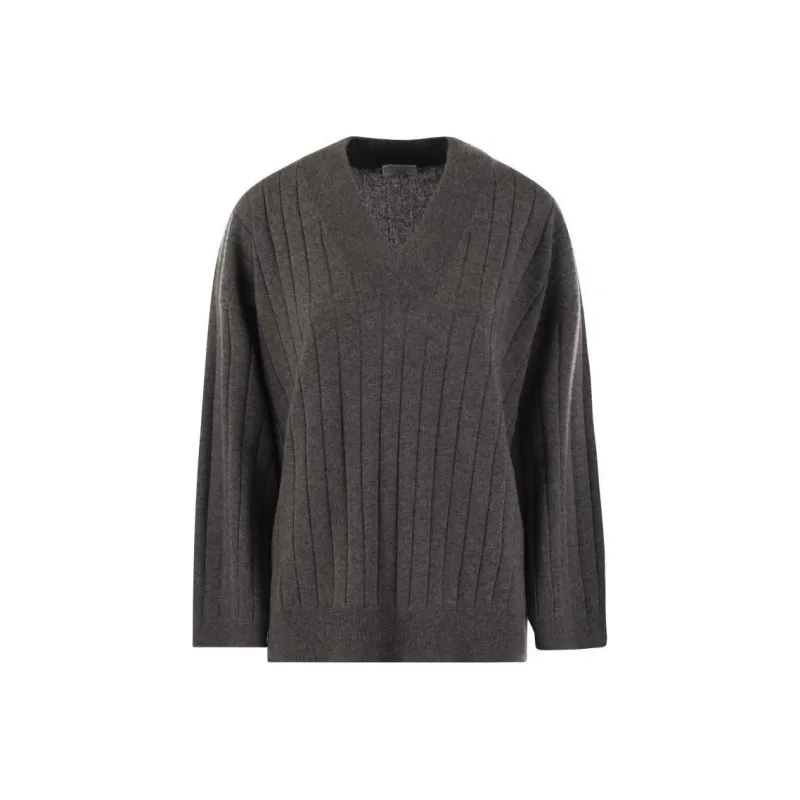 Brunello Cucinelli V Neck Knitted Jumper-0