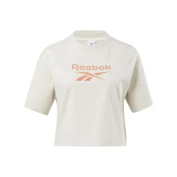 Reebok CL PF BIG LOGO CROP TEE T-Shirt Women's White