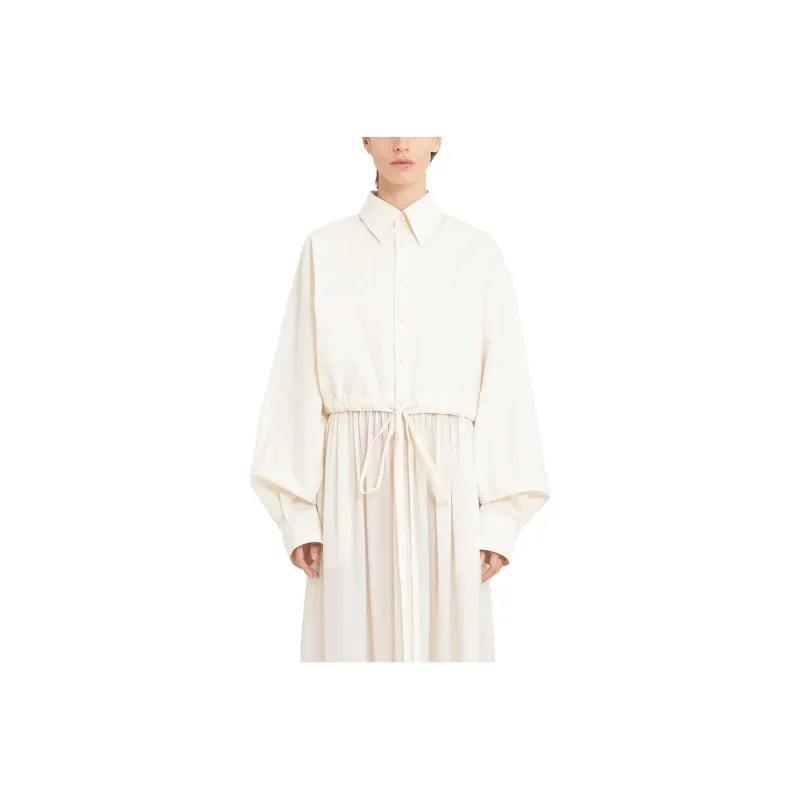 UMA WANG Crop Tops Women's Ecru-0