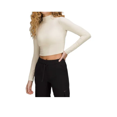 Lululemon All Aligned Crop Tops Women's Albumin