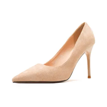 Lan Miao Slim Heel High Heels Women's Nude