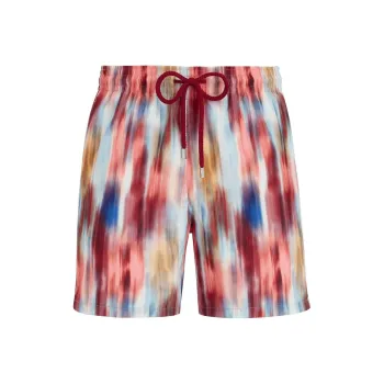 Vilebrequin Ikat Flowers print Drawstring Swim Shorts