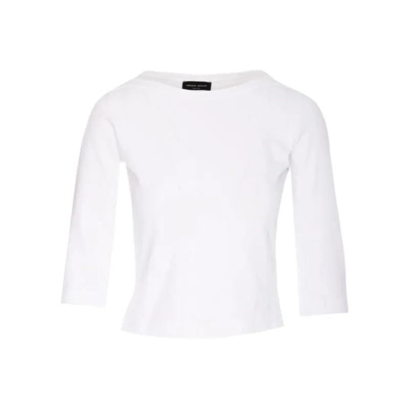 ROBERTO COLLINA Boat neck T shirt-0