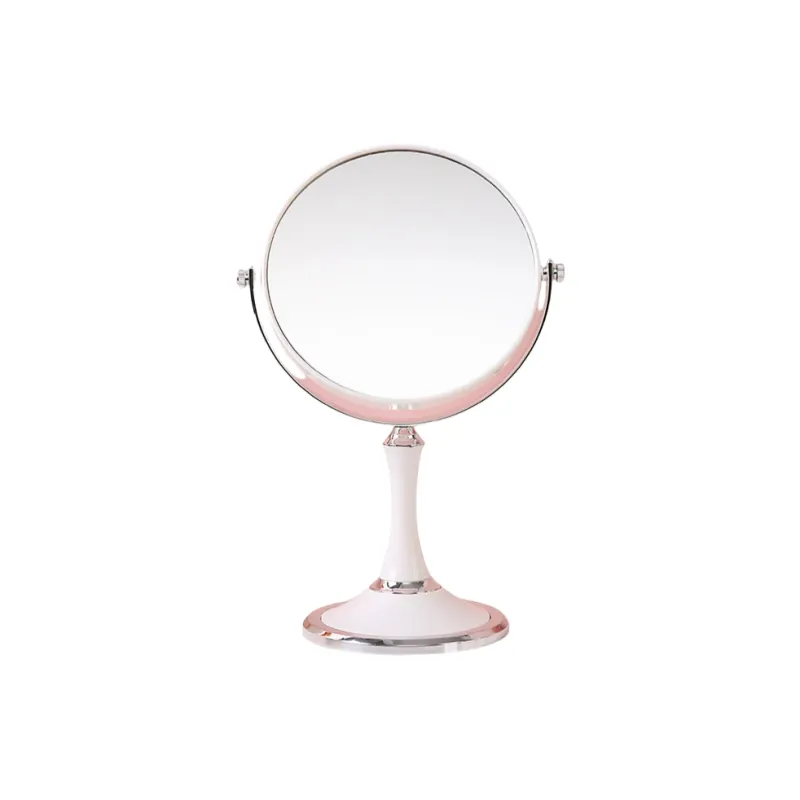 Gentle Welcome Cream Style, Scalable Rotating Cute Good Looking Double Sided Make Up Mirrors-0