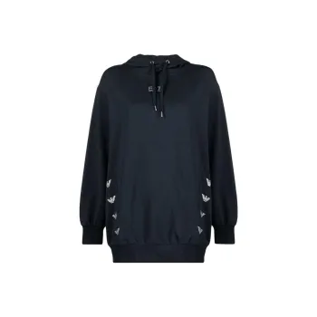 EMPORIO ARMANI Logo print Drawstring Hoodie