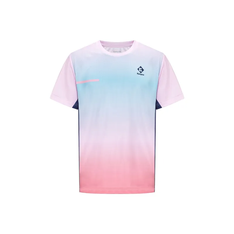 KUMPOO Badminton Jersey Men's Light Rose Red-0