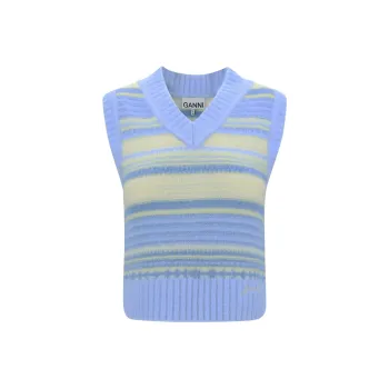 GANNI Stripped Knitted Vest