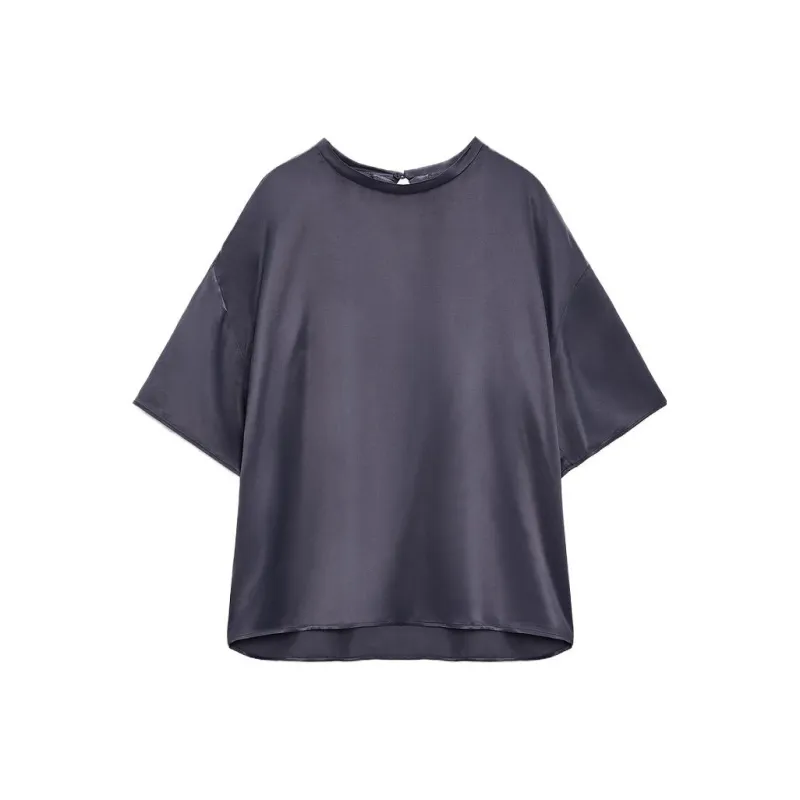 ZARA Crop Tops Women's Blue-0