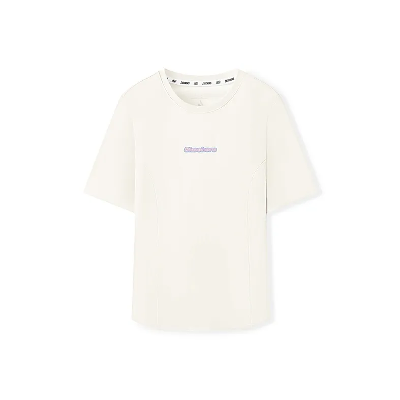 Skechers Sports Life Collection SS25 T Shirt Women's Marshmallow White-0
