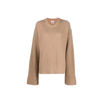 GANNI FW21 Loose Fit Sweater Women's Beige
