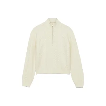 ARITZIA Sunday Best Boreal 1/4 Zip Sweater Sweater Women's Whisper White