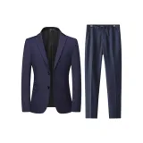 Two Buttons, Navy Blue