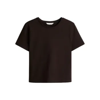 H&M T Shirts Women's Dark Brown