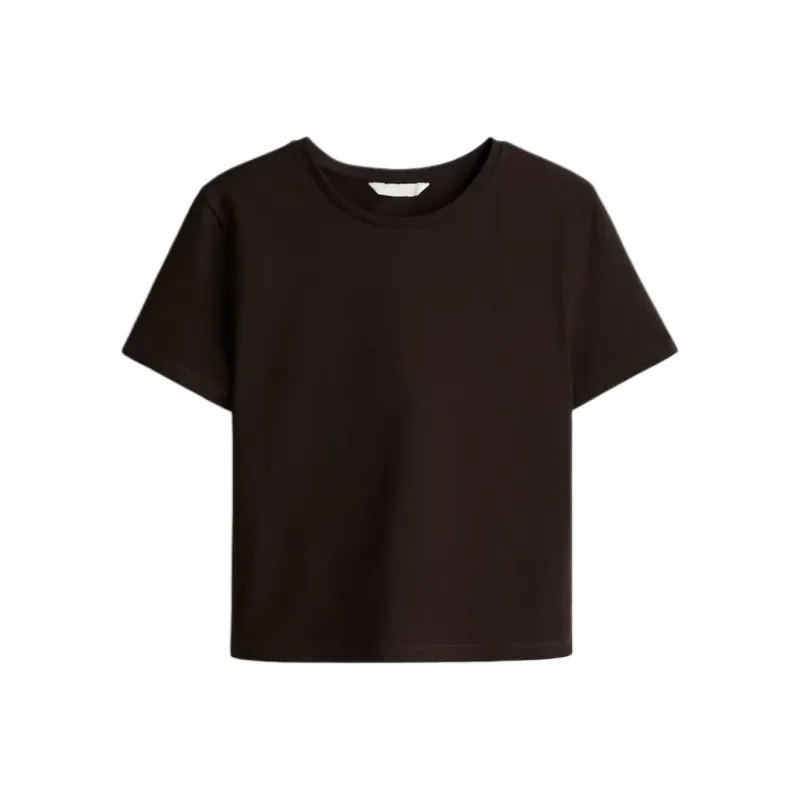 H&M T Shirts Women's Dark Brown-0
