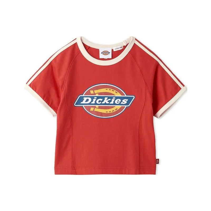 Dickies x Lily Brown Lily Brown Collaboration Raglan Sleeve T Shirt Women's Red-0