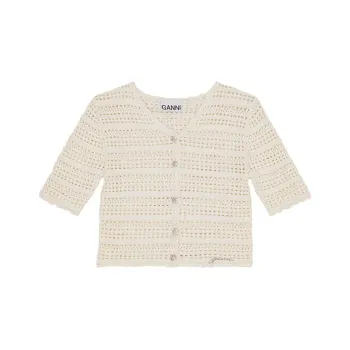 GANNI Short Sleeved Cardigan