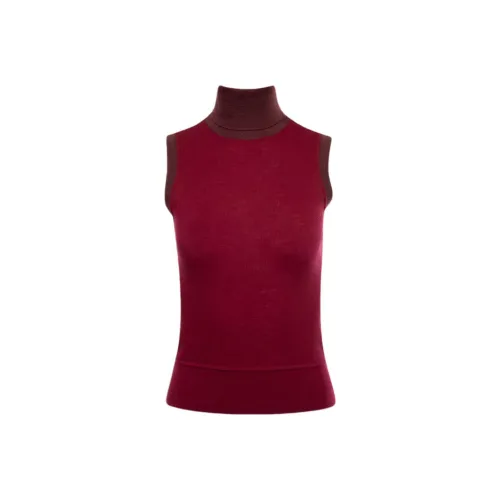 THOM BROWNE Roll Neck Sleeveless Knitted Top