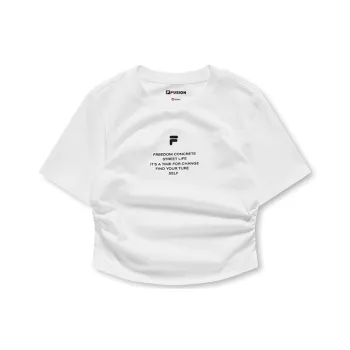 FILA FUSION Trending Street Series SS23 Crop Tops Women's Standard White