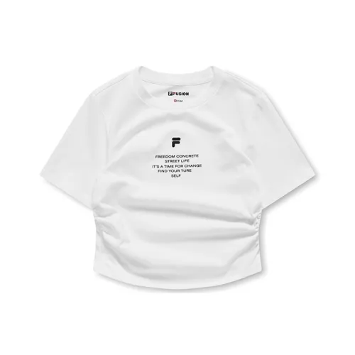 FILA FUSION Trending Street Series SS23 Crop Tops Women's Standard White