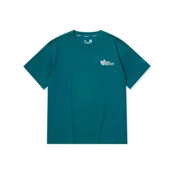 QIAODAN Drop Shoulder Sleeve T Shirt Women's Glazed Ceramic Green