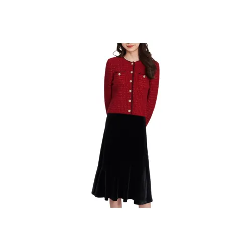 GOELIA aop sweater Women's Pepper Red