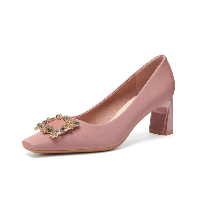 DAPHNE Chunky Heel High Heels 6CM Women's-0