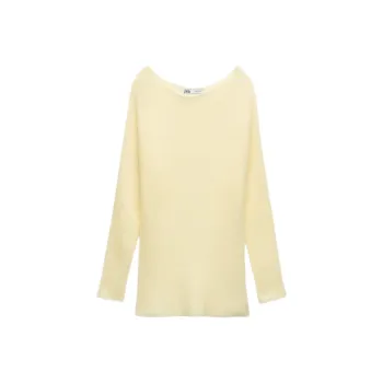 ZARA Sweater Women's Light Yellow