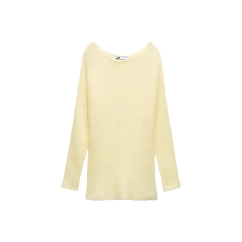 ZARA Sweater Women's Light Yellow-0