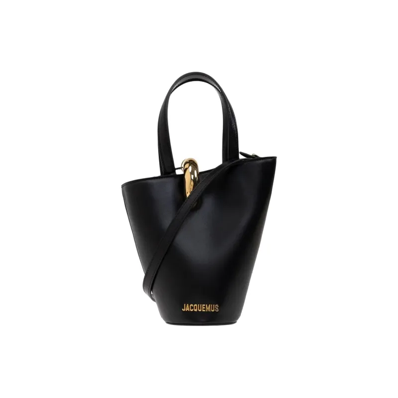 Jacquemus Calfskin Bucket Bag, Shoulder Bag, Crossbody Bag, Handbag Mini Women's Black-0