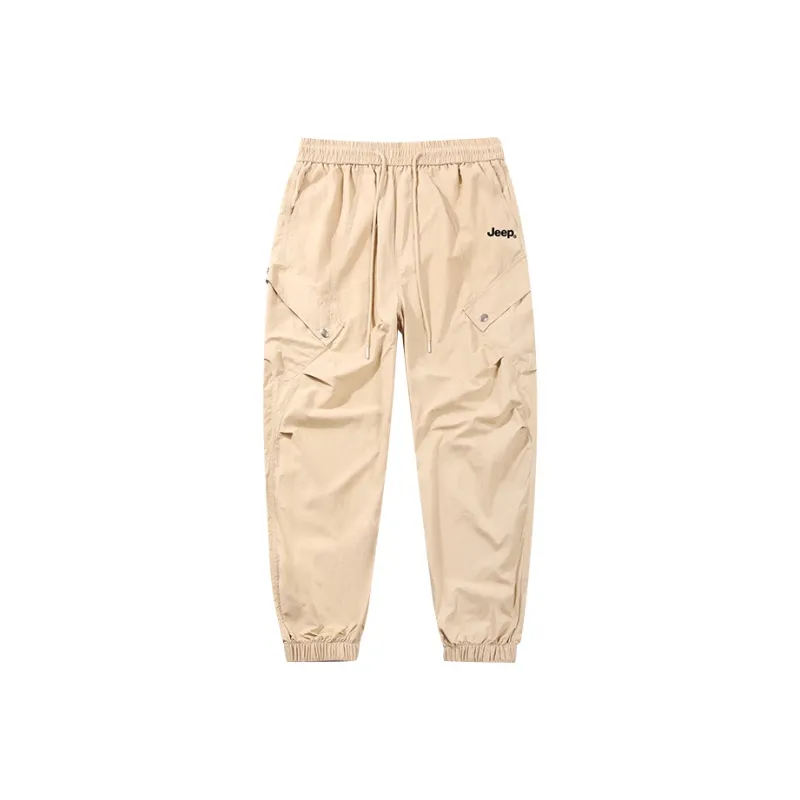 Jeep Individual Lace Up Straight Fit Casual Pants Unisex-10