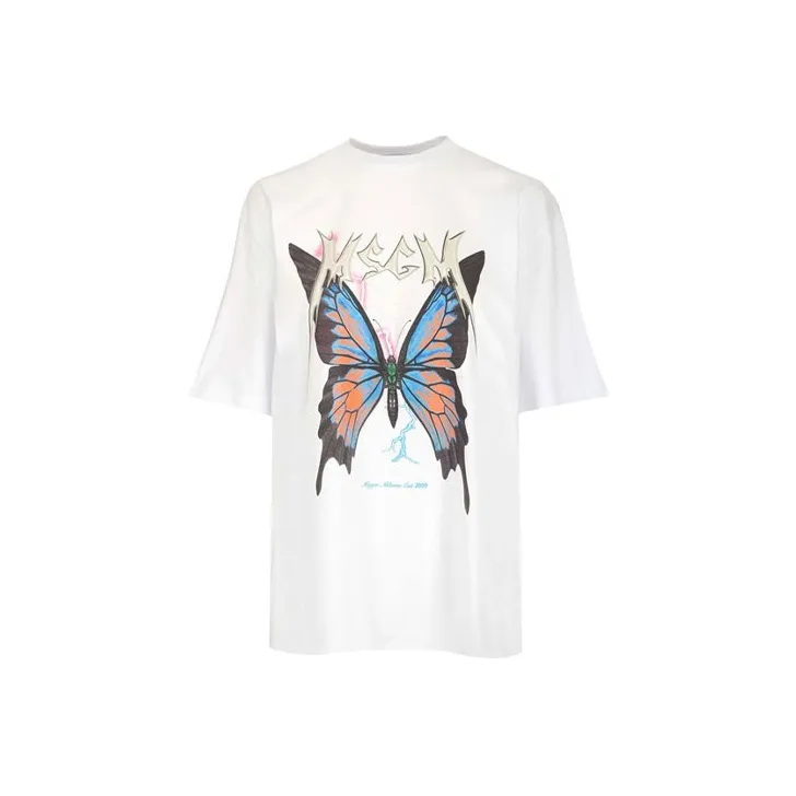 MSGM Butterfly print Short sleeve T shirt-0