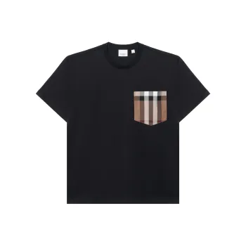Burberry Black Check Pocket T Shirt