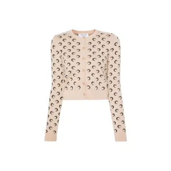 Marine Serre Moon Jacquard Buttoned Cardigan