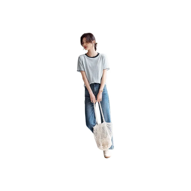 XWI T Shirts Women's Gray Blue-0