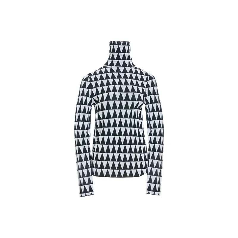 BESIONIA FW23 Sweater Women's Black White Plaid-0