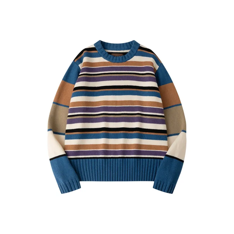 CYCLE DOCUMENT Sweater Women's Blue Purple Stripes-0