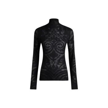 METROCITY Knit Jacquard Turtleneck Jumper