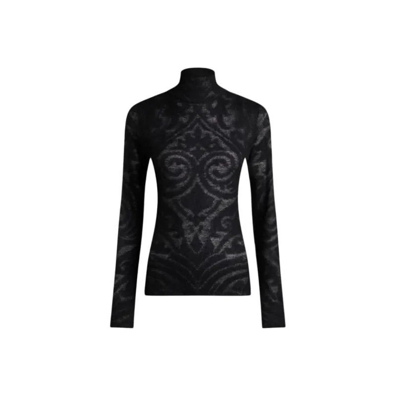 METROCITY Knit Jacquard Turtleneck Jumper-0