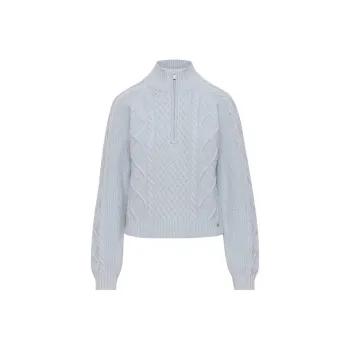 ARITZIA Sunday Best Boreal 1/4 Zip Sweater Sweater Women's Foil Grey