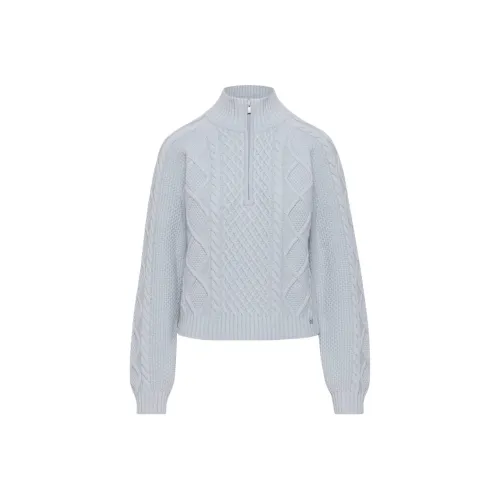 ARITZIA Sunday Best Boreal 1/4 Zip Sweater Sweater Women's Foil Grey