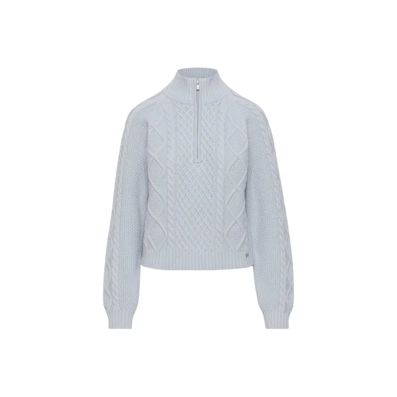 ARITZIA Sunday Best Boreal 1/4 Zip Sweater Sweater Women's Foil Grey-0