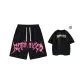 Black Pink Shorts (Comes with Black T-Shirt)