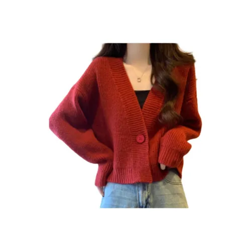 Oudifu Sweater Women's Brick Red