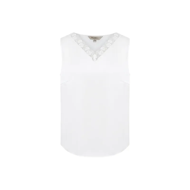 BBLLUUEE Tank Top Women's Crescent White-0