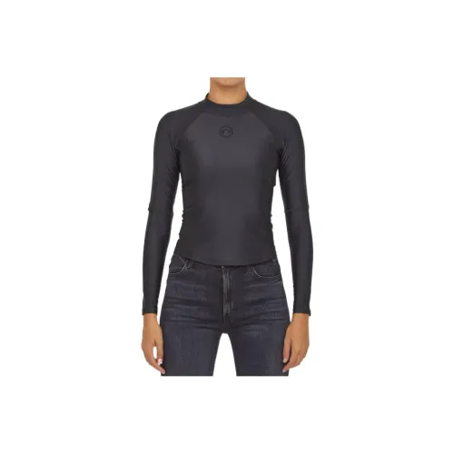 Marine Serre Logo embossed Stretch Top