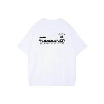RUMMANDY Drop Shoulder Sleeve T Shirt Unisex