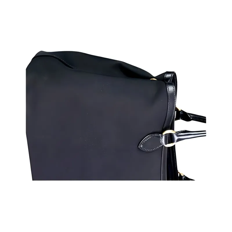 PRADA Canvas With Calfskin Canvas Bag Handbags Men's Black-4
