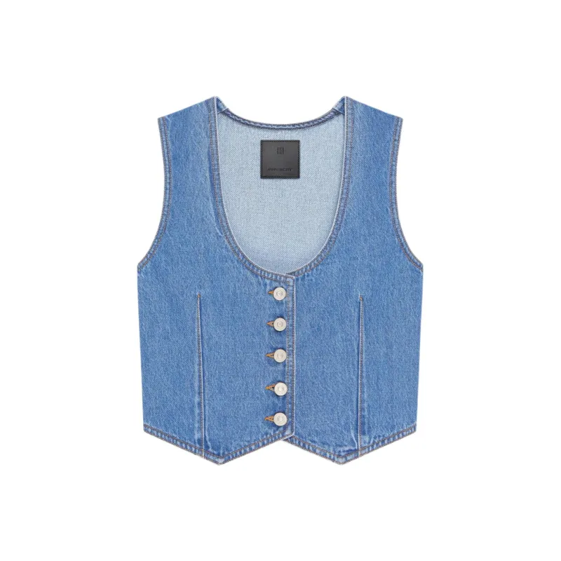 Givenchy Buttoned Denim Vest-0